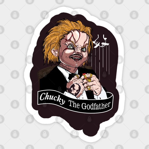 Chucky The Godfather Sticker by Frajtgorski